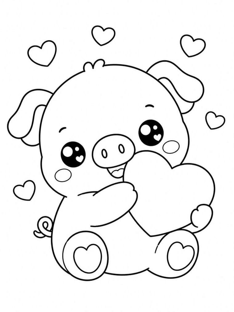 Happy Little Animals coloring page