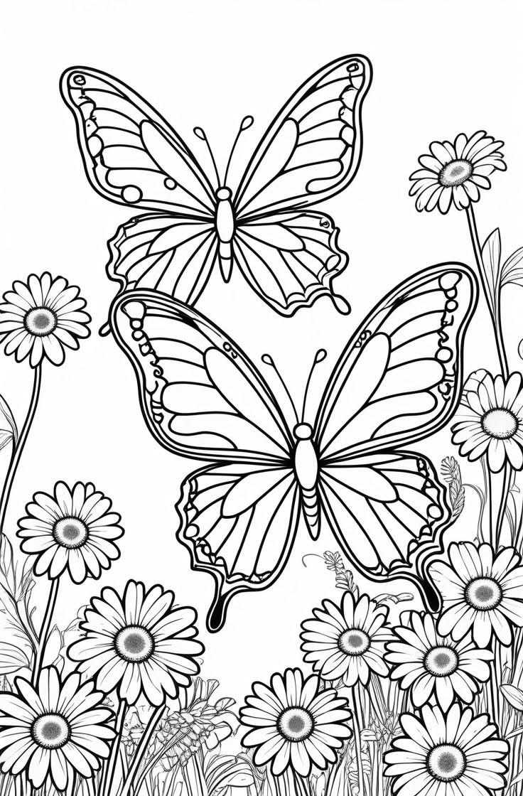 Butterfly Garden coloring page