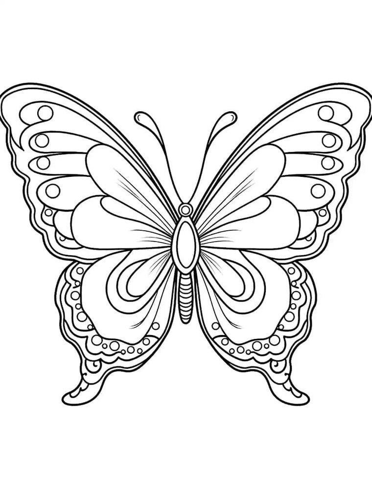 Butterfly Kisses coloring page