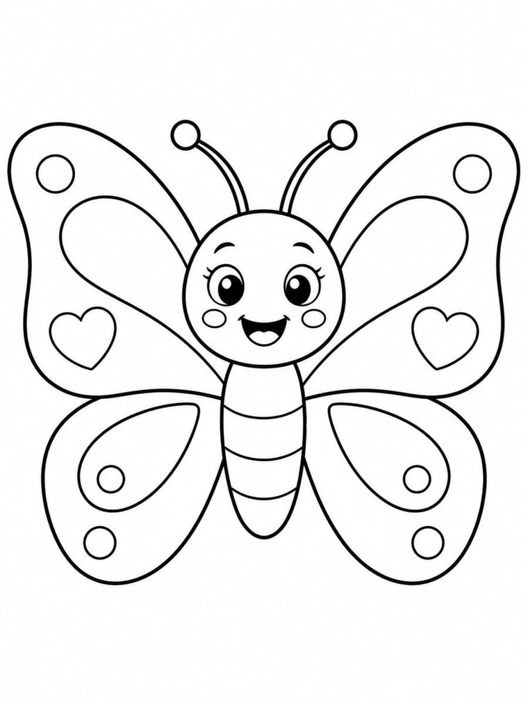 Rainbow Butterfly coloring page