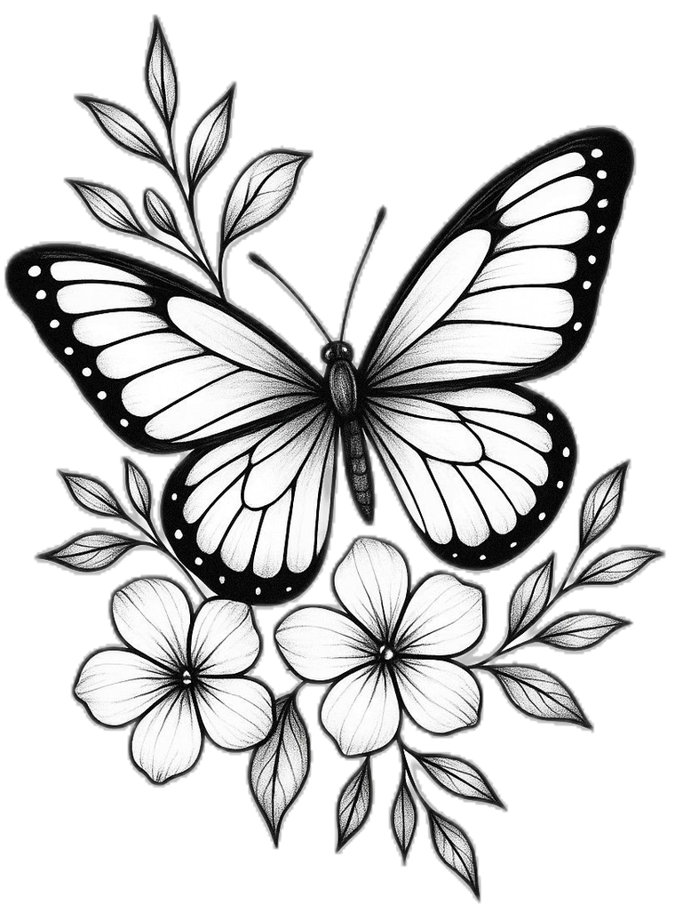 Spring Butterfly coloring page