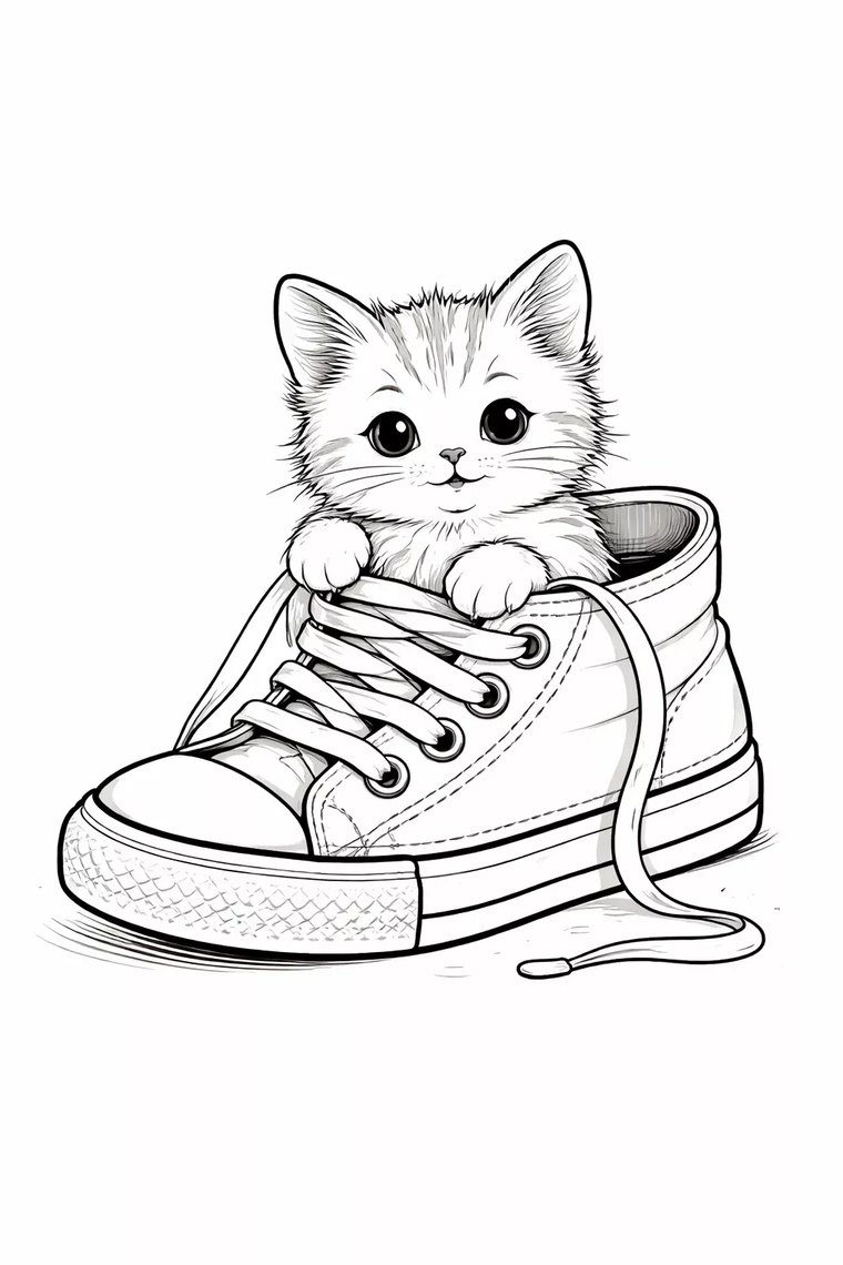 Happy Whiskers coloring page