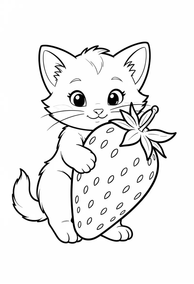 Playful Kitty coloring page