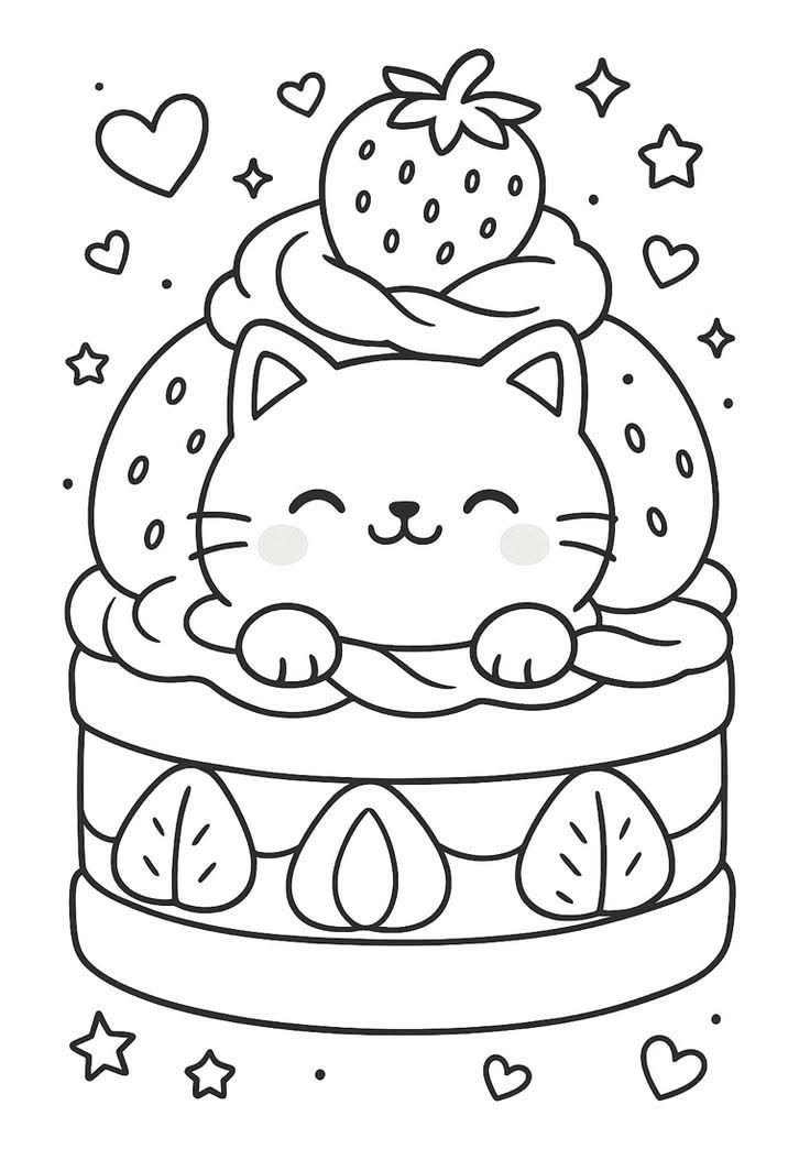Purr-fect Kitten coloring page