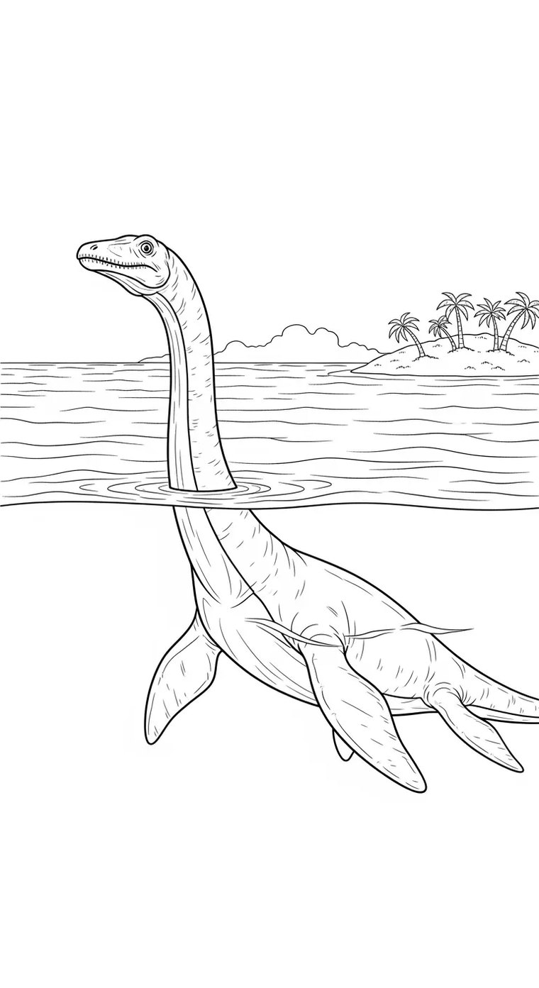 Dino Adventure coloring page