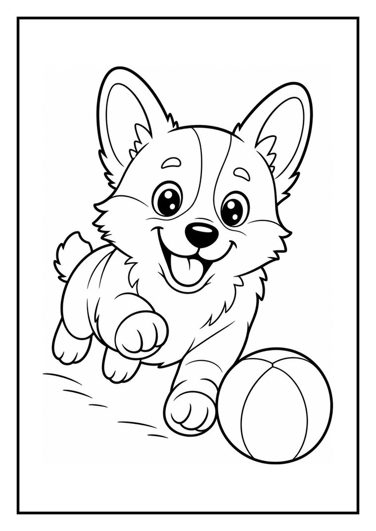 Fluffy Best Friend coloring page