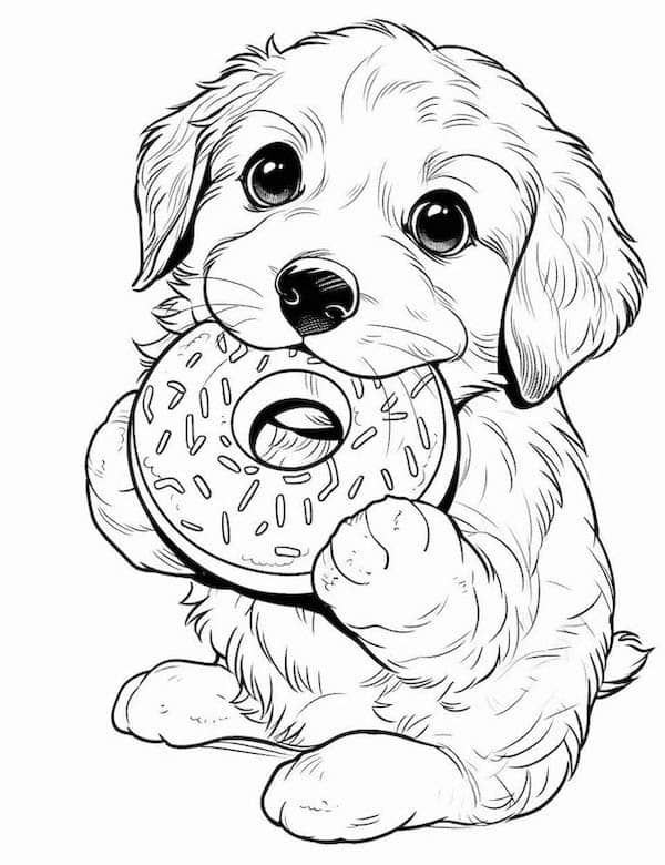 Happy Puppy Pal coloring page