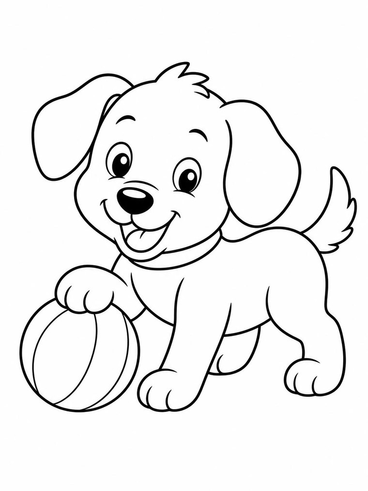 Sweet Little Pup coloring page
