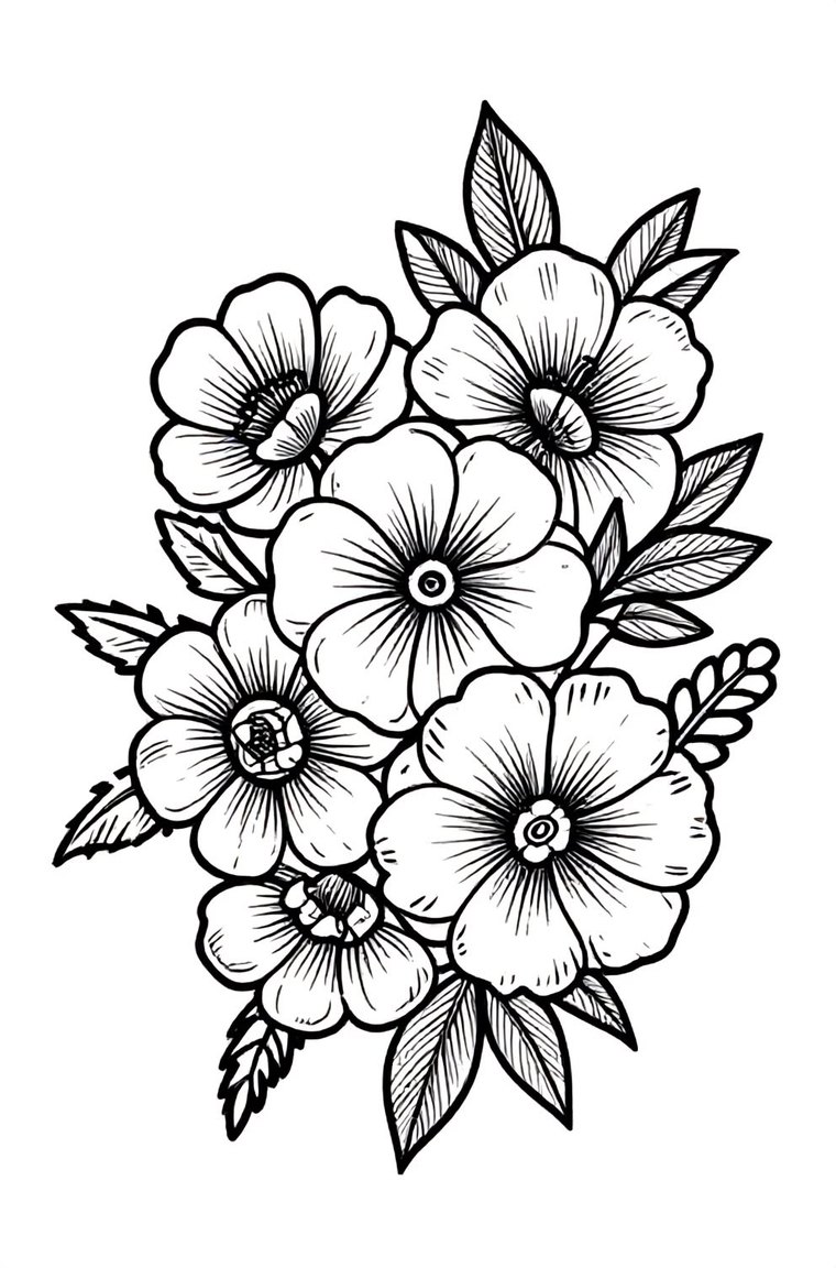 Garden of Flowers coloring page
