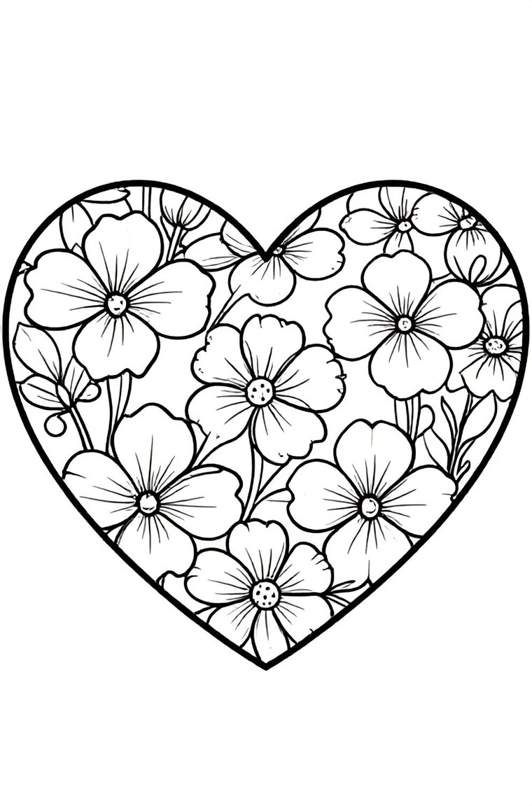 Lovely Petals coloring page