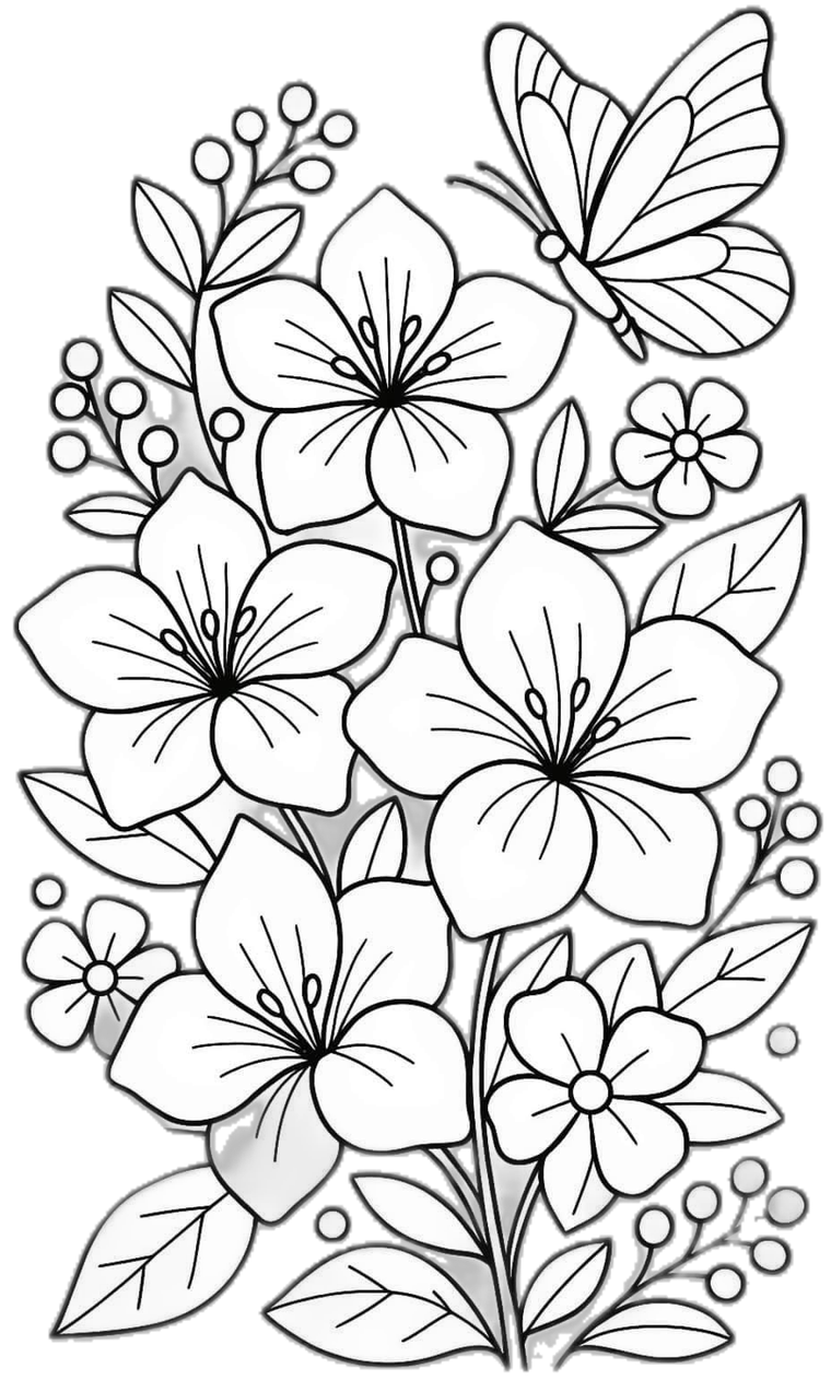 Flowers coloring pages
