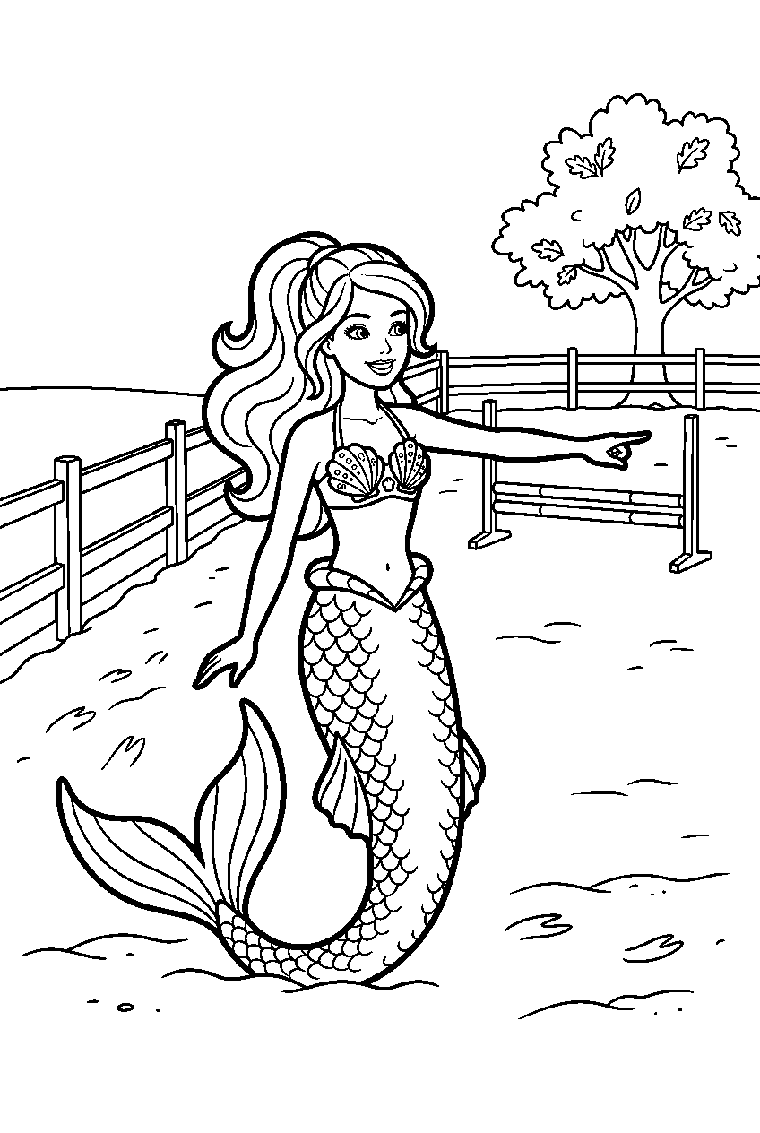 Mermaid Dream coloring page