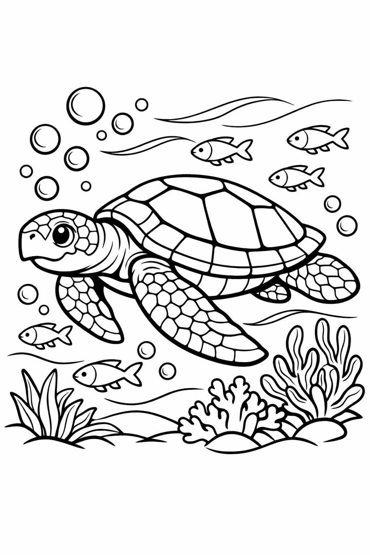 Sea Creature Fun coloring page