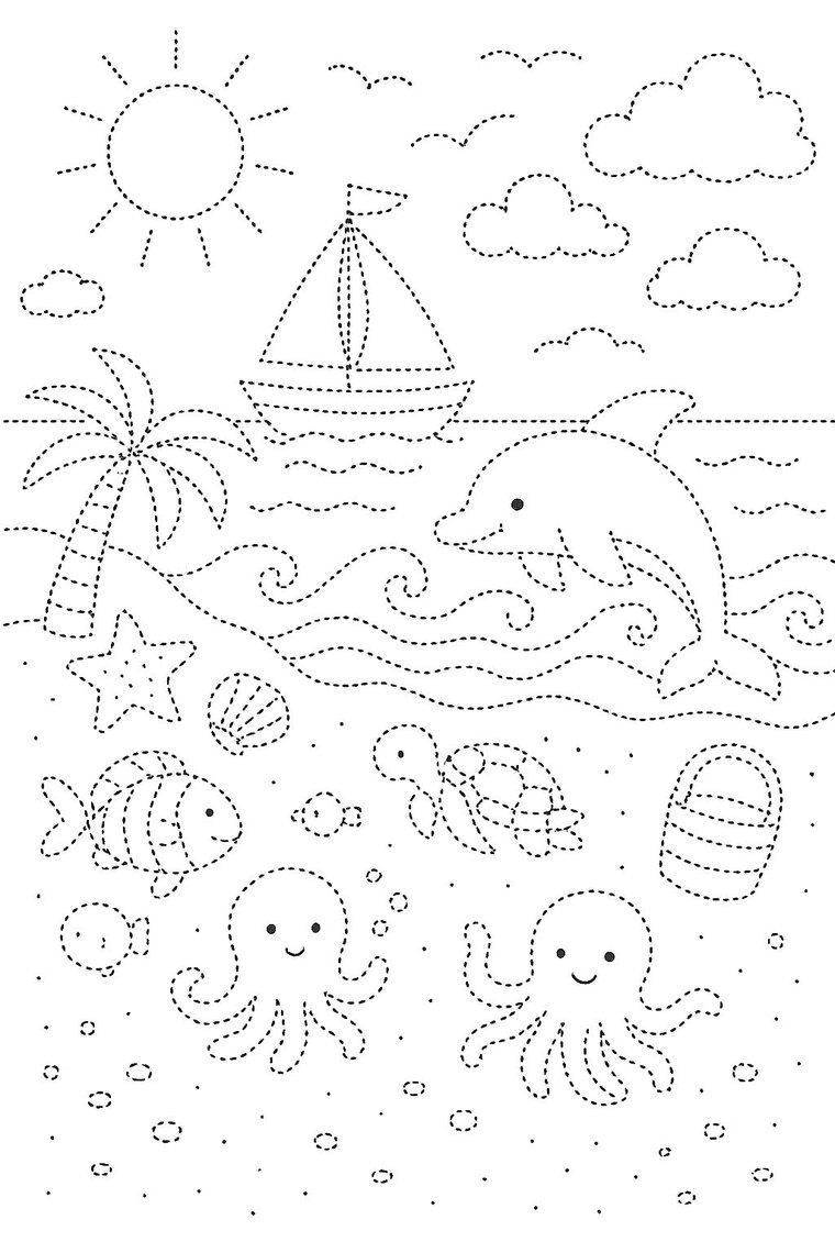 Splashy Sea Pals coloring page