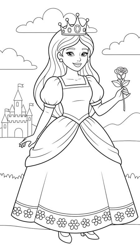 Dreamy Princess coloring page