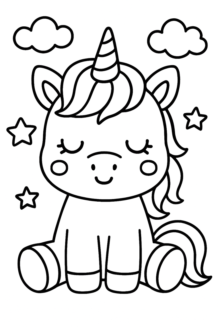 Unicorns coloring pages